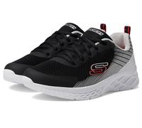 Skechers Boys Baskets, Black Textile/Synthetic/Silver & Red Tri, 35 EU
