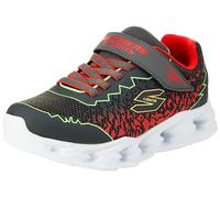 Skechers Boys Baskets, Charcoal Synthetic/Lime & Red Trim, 35 EU
