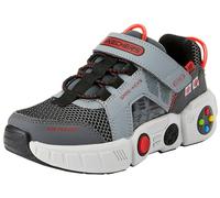 Skechers Boys Baskets, Grey Synthetic/Black Textile/Multi Trim, 36 EU
