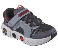 Skechers Boys Baskets, Grey Synthetic/Black Textile/Multi Trim, 43 EU
