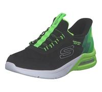 Skechers Boy's Microspec Max Brisk-Stripe Sneaker, Noir, 2.5 UK Child