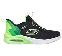Skechers Boy's Microspec Max Brisk-Stripe Sneaker, Noir, 5 UK Child