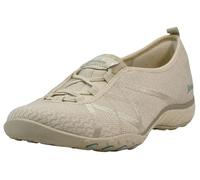 Skechers Baskets Femme Breathe-Easy-A-Look Bordure turquoise en maille douce naturelle 37,5 EU