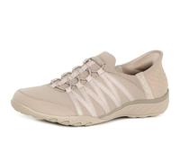 Skechers Breathe Easy - Chaussures pour Femme Roll with Me, Taupe, 41 EU