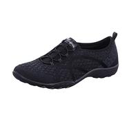 Skechers – Baskets basses femme – Breathe Easy Fortune-Knit 23028 – Noir – 37,5 (UK 4,5)
