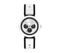 Skechers Brooklake SR6384 Montre chronographe en silicone Blanc