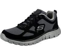 SKECHERS Baskets basses 'BURNS - AGOURA' gris chiné / noir, Taille 45