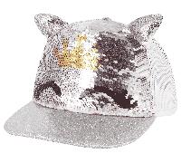 Skechers Caticorn Sequin Trucker Chapeaux en Or Rose