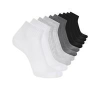 Skechers Chaussettes pour homme, Blanc/gris acier/noir, 43-47