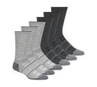 Skechers Chaussettes Crew de travail Lot de 6 Gris chiné/Gris acier Taille 43-47 Hommes