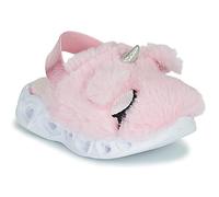 Chaussons enfant filles Skechers HEART LIGHTS SANDALS Rose 21