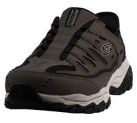 Skechers Chaussures à Enfiler Afterburn M. Fit Ridgeburn pour Homme Mocassin, Marron, 45 EU X-Large