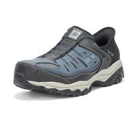 Skechers Chaussures à Enfiler Mains Libres pour Homme Cankton-Faison St, Bleu Marine/Gris, 45 EU
