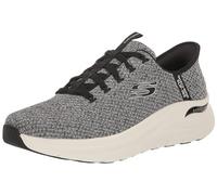 Skechers Chaussures à enfiler pour homme : Arch Fit 2.0 Look Ahead Knit Lace Up Baskets à enfiler, blanc/noir, 9.5 X-Wide