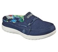 Skechers Chaussures Bateau Go Flex-Salt Water pour Femme, Bleu Marine, 37 EU