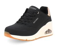 Skechers Chaussures compensées Uno pour Femme, Noir, 41 EU