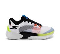 Skechers Chaussures de basket-ball SKX RESAGRIP pour homme, Blanc-Noir-Rouge-Jaune, 43 EU