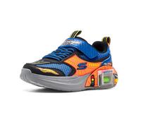 Skechers Chaussures de Garage pour garçon Noir/Bleu/Orange Synthétique/Textile/Y, 3,5 UK Enfant
