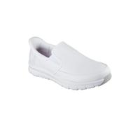 Skechers Chaussures de Service médical Nampa Broxtin pour Homme, Cuir synthétique Blanc, 42.5 EU