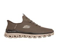Skechers Chaussures de sport décontractées en tissu, grille, sneaker avec cordon élastique, semelle en caoutchouc, pour homme, Brnt, 42 EU
