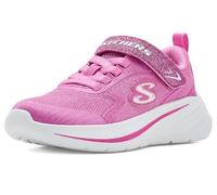 Skechers Chaussures de Tennis Wave 92 Sparkle pour Fille, Textile/Bordure Rose Vif, 13.5 Little Kid