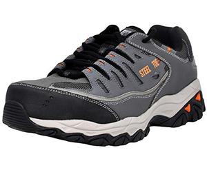Skechers Chaussures de Travail Cankton Athletic Lace Boot, Noir/Charbon, Noir/Gris foncé., 38.5 EU