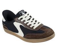 Skechers Chaussures Hotshot Everyday Ease pour femme, Bordure en nylon noir et cuir marron, 40 EU