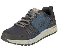 Skechers - Chaussures Oxford Escape Plan - pour Homme, Bleu (Bleu Marine/Orange), 45 EU