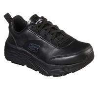 Skechers Chaussures Professionnelles Work Max Cushioning Elite SR Kajus pour Femme, Cuir synthétique Noir, 37 EU