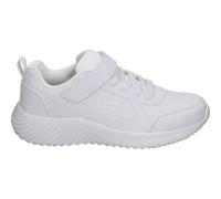 SKECHERS | Chaussures Skechers Bounder Power Study pour enfant - Chaussures de sport blanches - Baskets à lacets avec velcro - Maintien optimal - Confortables - Lavable en machine - Fermeture adaptati