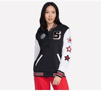 Skechers Classic Varsity Veste en Noir, Pointure Petit