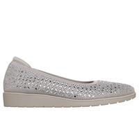 Skechers Cleo Flex Wedge - Nova Glam Chaussures Moyen Width en Gris Clair, Pointure 37.5, Vegan