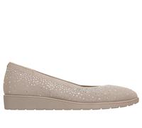 Skechers Cleo Flex Wedge - Shimmer Muse Chaussures Moyen Width en Taupe, Pointure 37.5