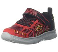 Skechers Comfy Flex 2.0-Tronox Basket, Black Red Textile Synthetic Yellow Trim, 25 EU