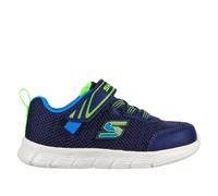 Skechers Comfy Flex - Mini Trainers Chaussures Moyen Width en Bleu Marine/Vert-Lime, Pointure 23