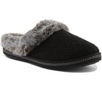 SKECHERS Confortable Camp Chaud Doublure Vegan Pantoufles Noir Femmes Sport UK 3