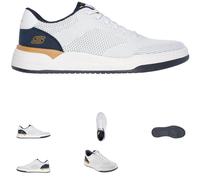 SKECHERS Corliss Dorset Blanc Coupe Décontracté Chaussure Sneaker Homme Tailles