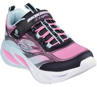 Skechers Cosmic Glow Light Up Trainers Girls Noir/Rose C13 (32) Female