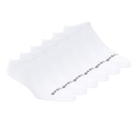 Skechers Cotton No-Show Chaussettes - 6 Pack en Blanc, Pointure Moyen