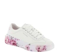 Skechers Court Classics Cordova – Fleurs peintes Femme Blanc 39 EU