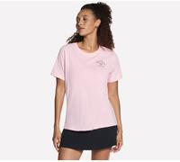 Skechers Court Classics short Sleeve T-shirt en Blanc/Rose, Pointure Grand