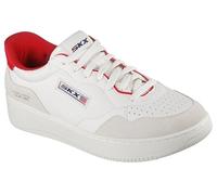 Skechers Court Classics Sport Court 2.0-Konor Baskets pour homme, Blanc/rouge, 44 EU