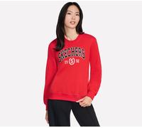 Skechers Court Crew en Gris Acier/Rouge, Pointure Moyen