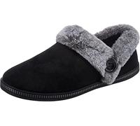 Skechers Femme Cozy Campfire Pain grillé Frais Chausson, Fausse Fourrure en Microfibre Noire, 41 EU