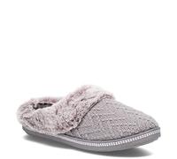 Skechers Cozy Campfire Home Essentials Pantoufles pour femme, Pull gris en fausse fourrure, 36.5 EU