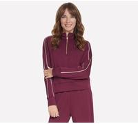 Skechers Cozy Luxe 1/4 Zip Top en Bourgogne/Rose, Pointure XL