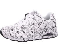 SKECHERS Baskets basses 'Uno' noir / blanc, Taille 36