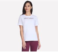 Skechers Dazzle short Sleeve T-shirt en Blanc, Pointure XS