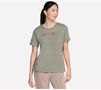 Skechers Dazzle short Sleeve T-shirt en Taupe/Olive, Pointure Petit