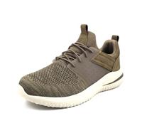 Skechers Delson 3.0 Cicada Baskets pour Homme, Kaki, 41 EU